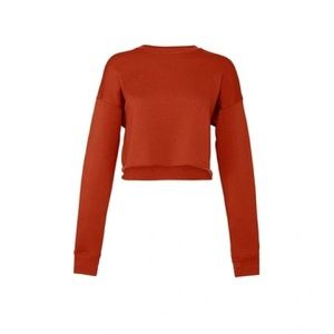 Bella + Canvas Rust Crop Sweatshirt